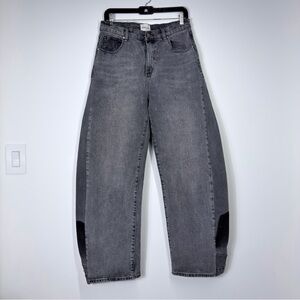 Abrand Womens barrel wide leg grey size 30